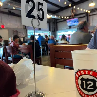 Runners quickly bring food after ordering.