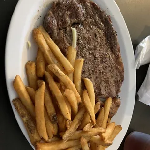 12oz medium rare ribeye steak