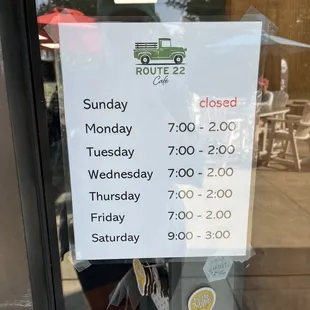 closed sign in window