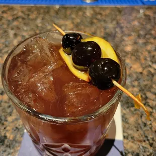 old fashion $17...whiskey sour $12...laphroaig $22..didn't see prices, so found out with check