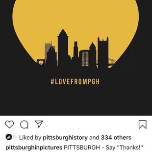 pittsburgh skyline in heart