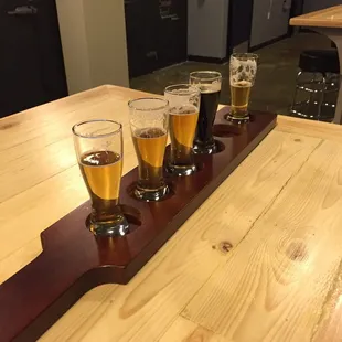 Flight of beers at Route 30