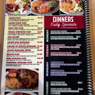Mexican and Dinner Specials