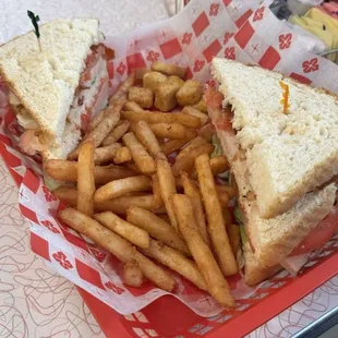 Turkey club &amp; fries