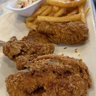 Fisk Chicken, Coleslaw and Fries