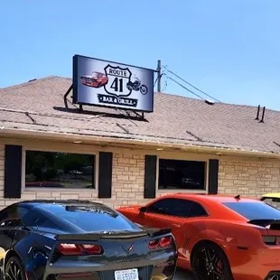 cars parked outside