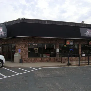 Outside of the building, view looking southwest.