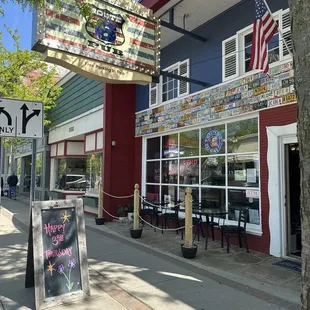 the front of the restaurant