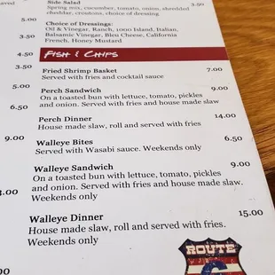 $9.00 bucks for the perch sandwich and well worth it.