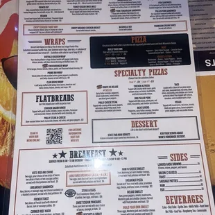 the menu