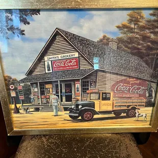 This is the old Coke picture that I bought for my garage.
