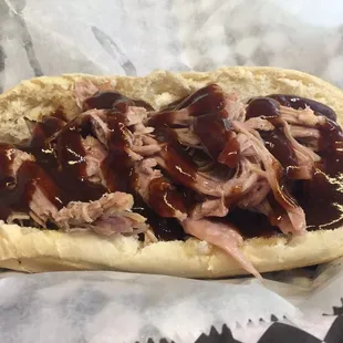 Our super delicious pulled pork sandwich