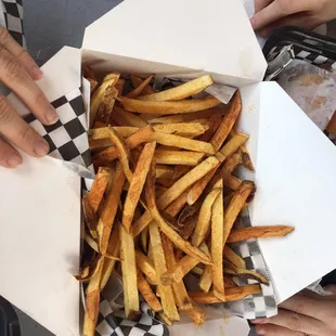 Huge portion of fresh cut fries!