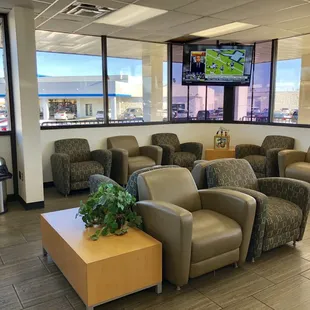 Child play area in the customer lounge of the pre-owned car building.