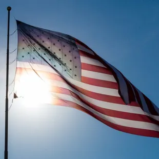 Route 66 Chevrolet is home to one of the largest American flags in the state of Oklahoma.