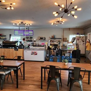 the inside of a coffee shop