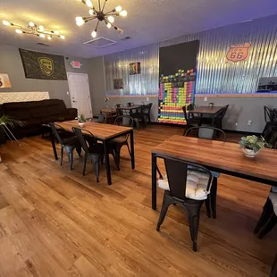 the interior of a coffee shop