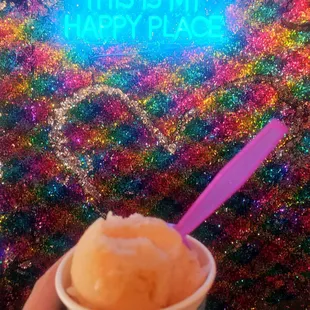 Peach Italian Ice made in house
