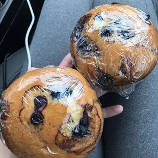 blueberry muffins are huge!
