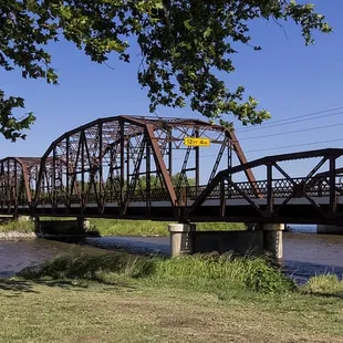 a bridge over a river