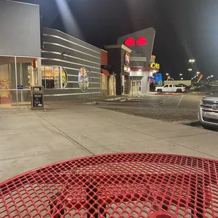 a car parked in the parking lot