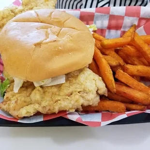 breaded tenderloin - thick but not crisped