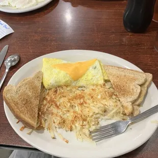 Sausage cheese omelet special