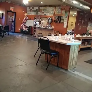 the interior of the restaurant