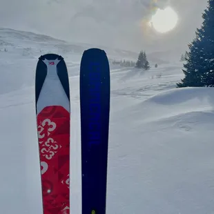 Skins and skis get you out deeper in the beautiful backcountry.