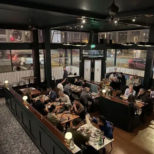 Downstairs seating area