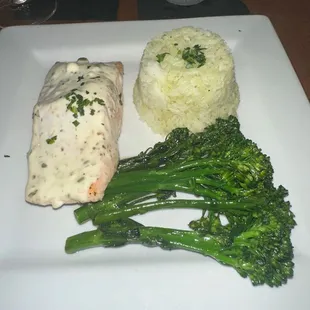 Salmon- cooked perfectly.