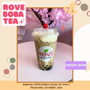Milk tea is not just a drink, but also an experience at Rove! Beautiful, delicious and full of positive energy.