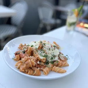 a plate of pasta