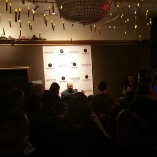 Harry Potter Film Festival "Sorting Hat Ceremony!" I'm in Gryffindor, my mom in Ravenclaw. She is a smartypants, so it was well picked.