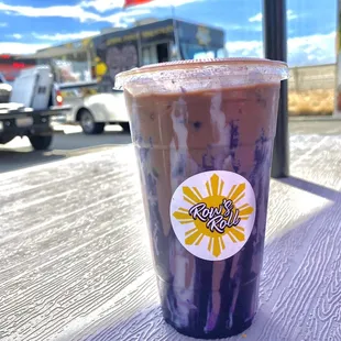 a cup of coffee on a table