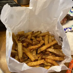 a basket of french fries