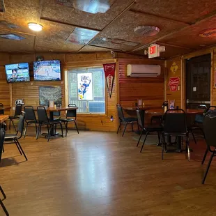 One of the eating areas