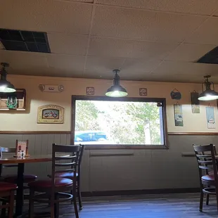The view from where we sat at the front of restaurant. It was clean.
