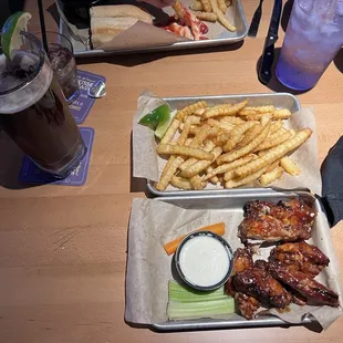 Model Negra  Crinkle fries  Smoked wings with house bbq