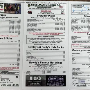 Menu 2 of 2