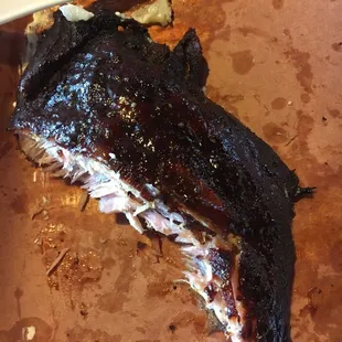 My rack of ribs was a bit over done, rendered down, would be an description. Like pork jerky in places.