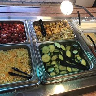 a variety of food items