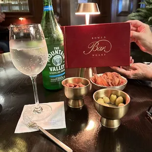 Menu and accompaniments