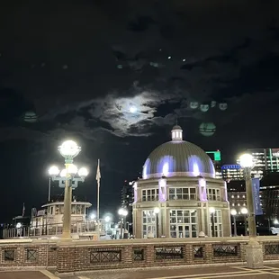 View from the restaurant of the Rotunda at Boston Harbor Hotel