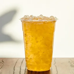 a closeup of a plastic cup with ice