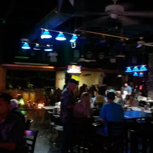 BUSY BAR WITH A AWESOME. BAND