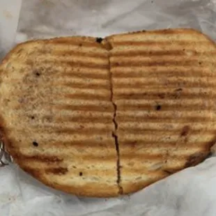 a grilled sandwich in a wrapper