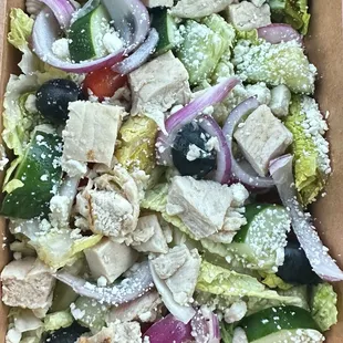 This Greek Salad is huge