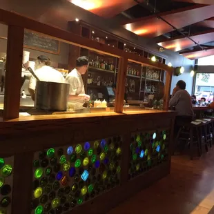 Restaurant and bar with open kitchen