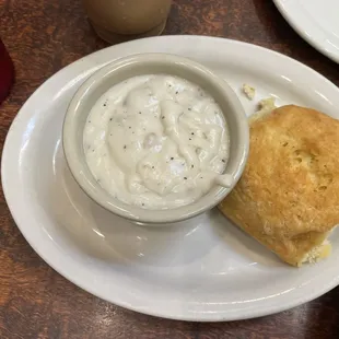 Biscuit and a side of gravy